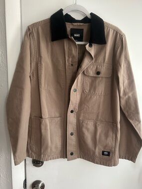 Vans Tan Canvas Field Jacket with Black Corduroy Collar